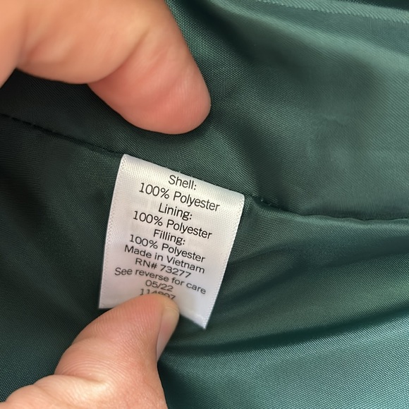 Croft & Barrow quilted womens jacket petite size PL green - Picture 3 of 7